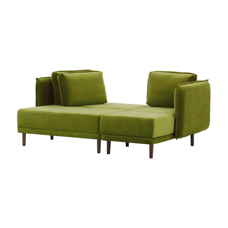 Hollenbeck 4 Seater Sofa Bed, Olive Green