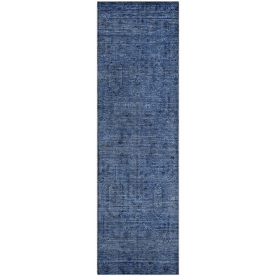 Tapis bleu marine de qualité supérieure lavable à la machine Prisco