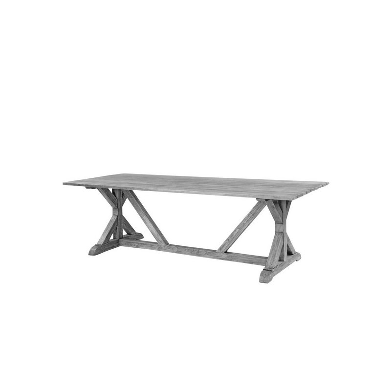 Provence Outdoor Teak Dining Table, Vintage Teak, 39" W x 96" L x 29.5" H