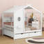 Lit en bois avec tiroirs et tablette de rangement-313605934-313605921