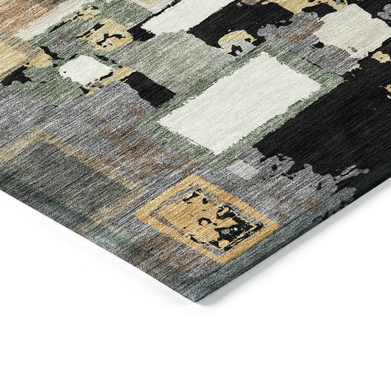 Machine Washable Indoor/Outdoor Boruta ACN2246 Geometric Rug, Rectangle 2'6" x 3'10"