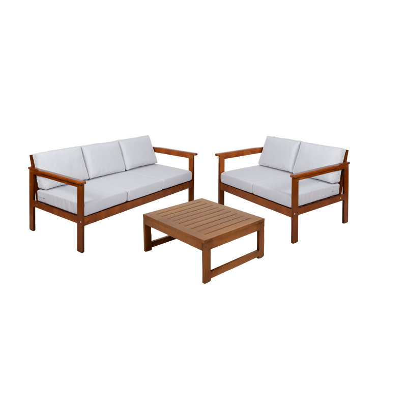 Jaqualen 5 - Person Seating Group with Cushions, Brown, Platinum