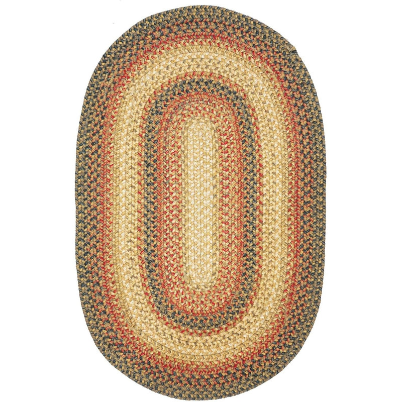 Tapis brun / noir réversible en jute tressé Dahlilah, Ovale 2 pi 3 po x 3 pi 9 po