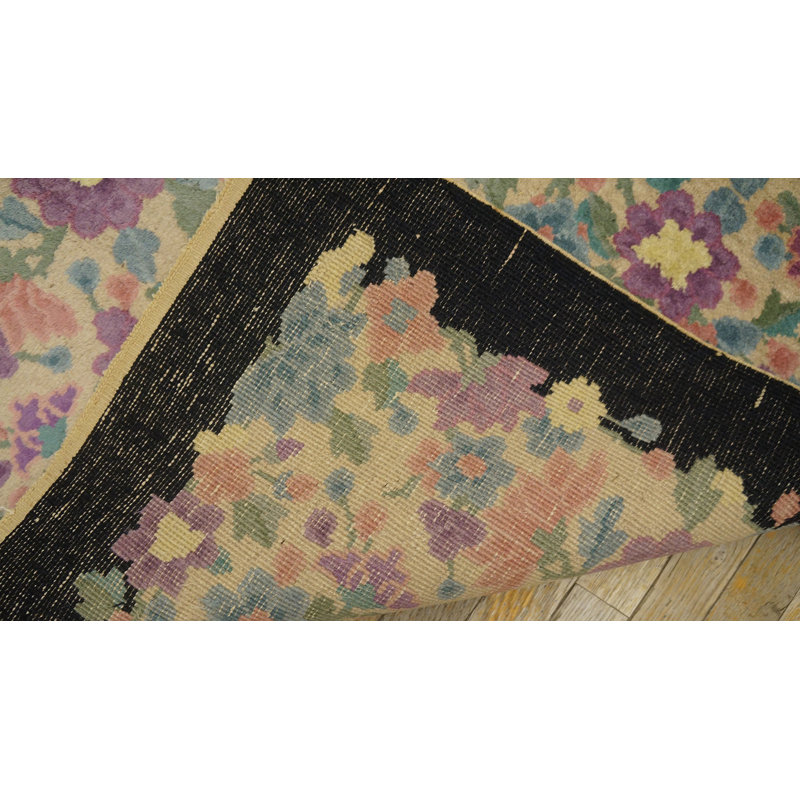 Antique Art Deco Chinese Floral, Medallion Multi 1920s Rug