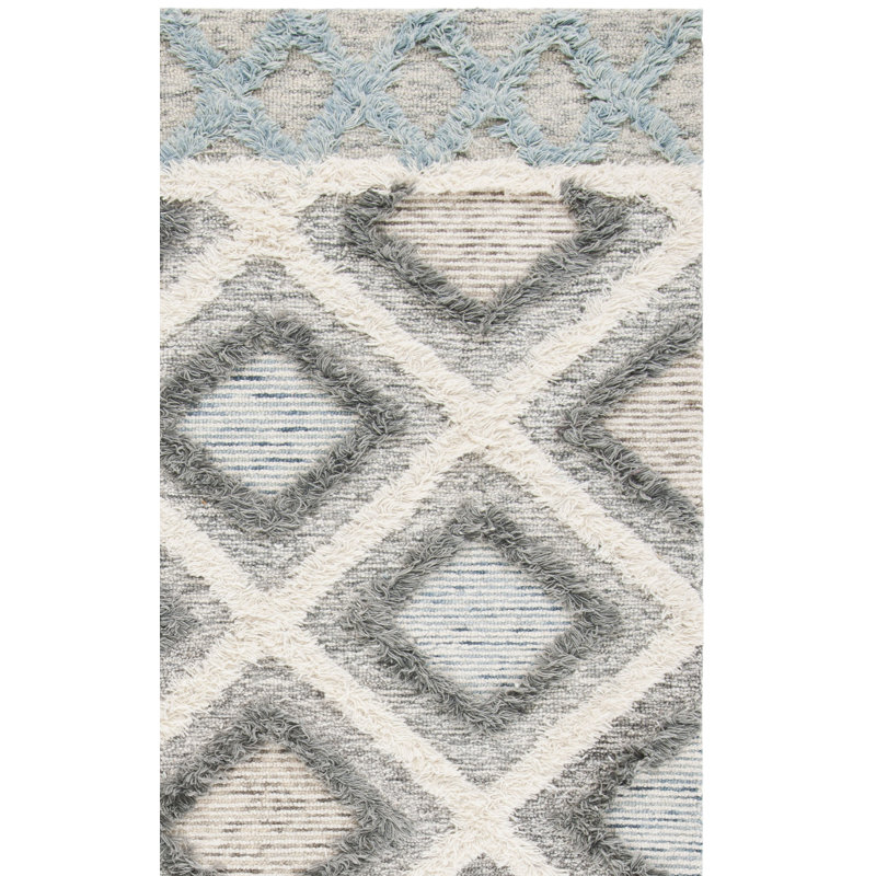 Kenya Hand Tufted Wool Geometric Rug, Runner 2'3" x 8'