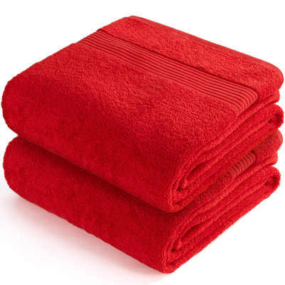 Bekos Collection 100% Cotton 2 Packed 35x70 Jumbo Large Bath Sheet