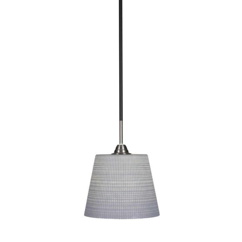 Luminaire suspendu Glenam Paramount, Matrice grise, Noir mat/nickel brossé