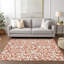 Tapis intérieur / extérieur en polyester tissé à la machine à motif floral brun mâle Malé-95998977