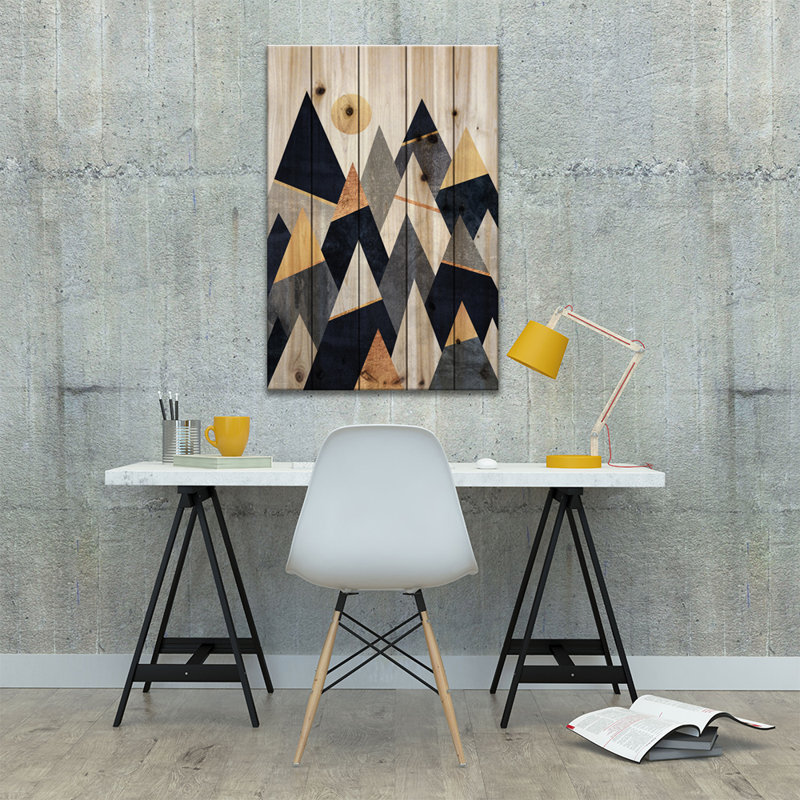 «Fancy Mountains» par Fancy Mountains, reproduction d'art graphique sur toile, H 40 po x l 26 po x P 1,5 po, Pas de tapis