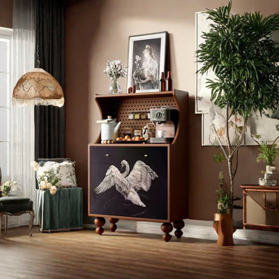 Modern art multi-purpose accent cabinet