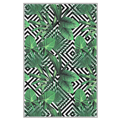 Premium 3D Printed Area Rug, 5.2 x 7.5 Feet, 100% Polyester, 650 g/m² | Antibacterial, Non-Slip PVC Dot Underside, Machine Washable | Ideal for Living Room, Bedroom & Home Decor, Soft Pile Height: 0.3 Inches
