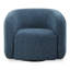  Fauteuil demi-tonneau pivotant bleu Junie