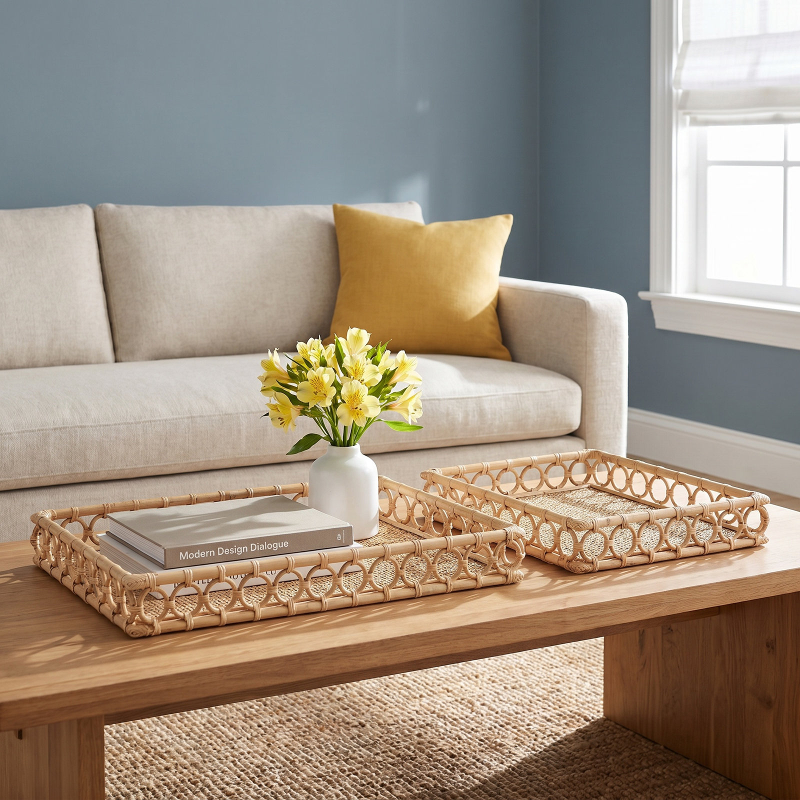 Jalisa Decorative Tray, 3.25" H x 27.5" W x 15.5" D, Rectangle
