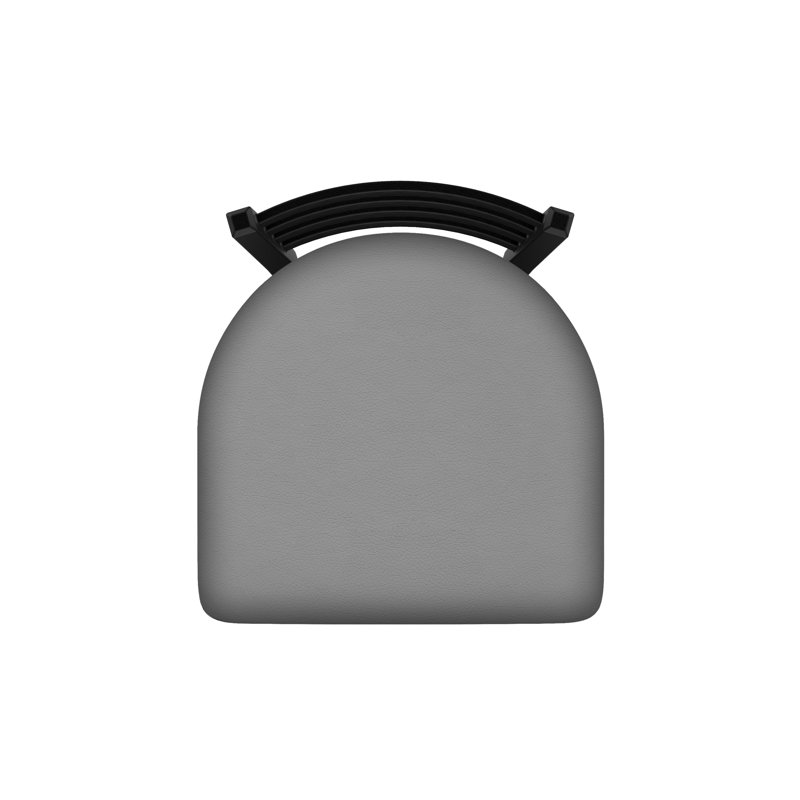 Tabouret de bar pivotant de 36" Evers, Noir froissé, Vinyle - gris Folkstone Canter