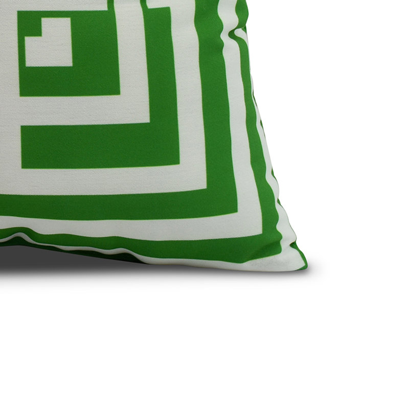 Nantucket Geometric Reversible Throw Pillow, Green, 20" x 20"