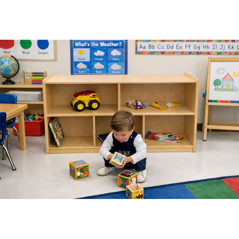 5 Compartment Manufactured Wood Shelving Unit