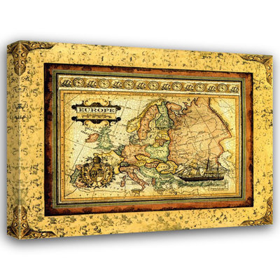 Crackled Map Of Europe