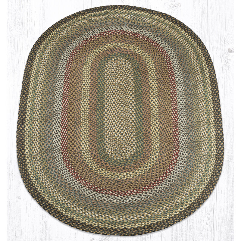  Tapis ovale en jute naturelle - sapin et tapis tressé ivoire - décor maison de campagne durable, Ovale 4 pi x 6 pi