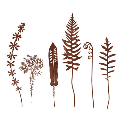 6PC Vintage Iron Flower Decorative Stakes, Rustic Garden Desk Decor for Living Room