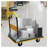 Heavy Duty Flatbed Cart 660lbs Capacity - Foldable Platform Hand Truck with 360° Swivel Mute Wheels for Warehouse Loading & Storage, Yellow Steel Utility Dolly-2091468169-2091468172
