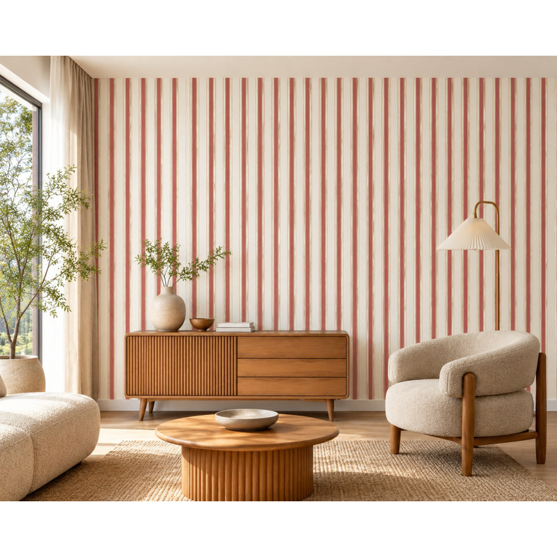 Griesman Striped Roll, Red/White/Metallic Gold