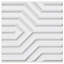 Matt White PVC 3D Wall Panels Geometric Mate Design, (12 Pack)