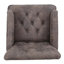  Fauteuil d'appoint rembourré élégant, capitonné avec garniture cloutée et pieds en bois pour des espaces de vie élégants, gris rustique