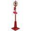 Lampe de table ronde en forme d’arbre de Noël en forme d’arbre enneigé rouge et or 69 "