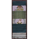 Vintage American Hooked Rug Small Scatter Size Wool Green
