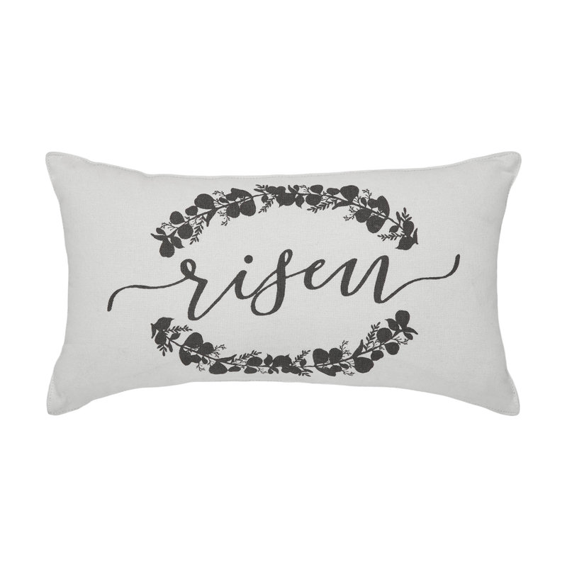 Risen Cotton Reversible Throw Pillow