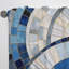 Gold Constructing Blue Realms I - Rideau à formes abstraites - Velours obscurcissant - 1 panneau-107826132