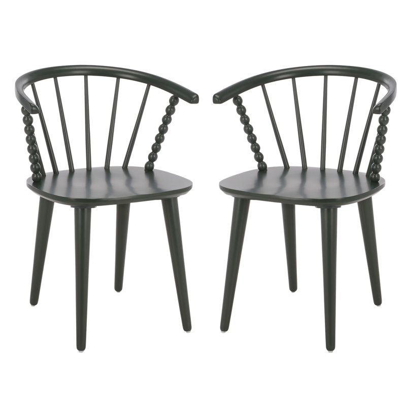 Paras Curved Back Dining Chair, Garden Green