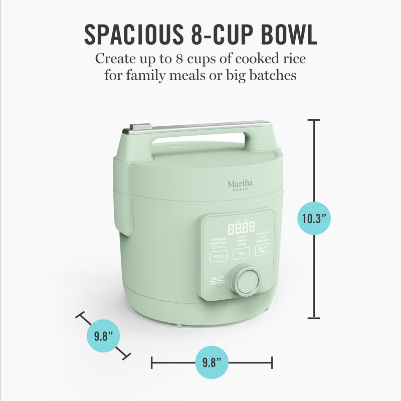 Cuiseur à riz 8 tasses, Martha Stewart, Miellat