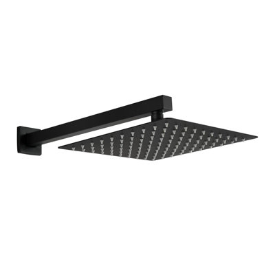 12 Inch Wall Mount Rainfall Square Shower Head – High-quality Stainless Steel, Self-cleaning Silicone Nozzles, Tool-free Installation, Universal Fit For Standard Shower Arms
