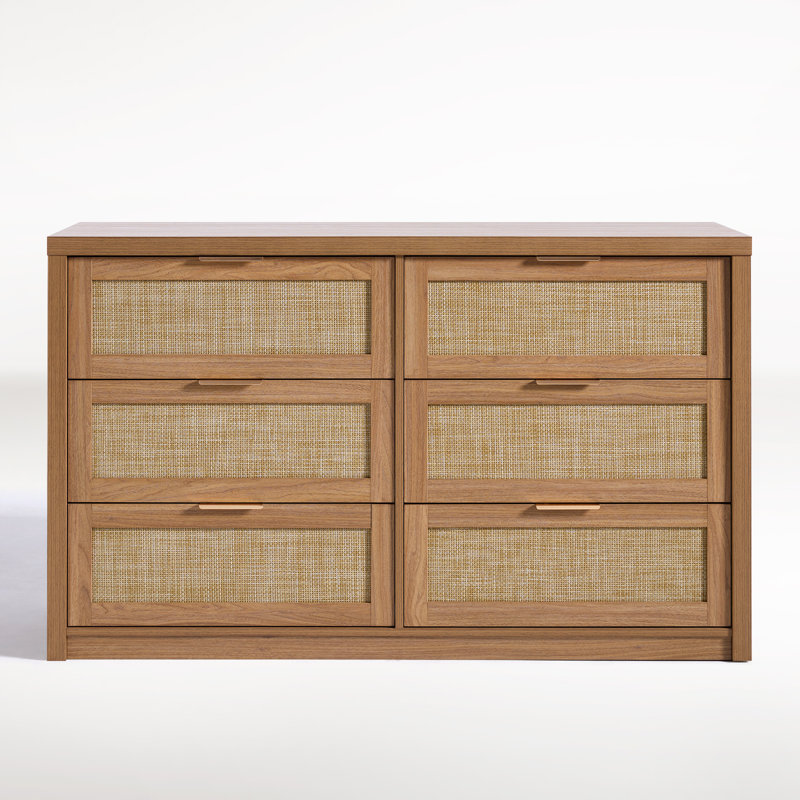Commode 6 tiroirs Dearbhaile, Chêne naturel
