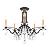 Vesca 5 Light 29in x 23in Semi-Flush Mount in Etruscan Gold with Clear Radiance Crystals