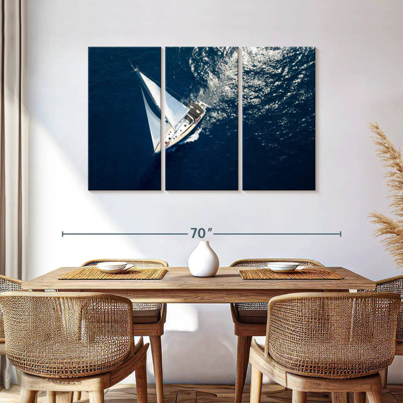 Mehar Yachting On Open Sea, 20" H x 33" W