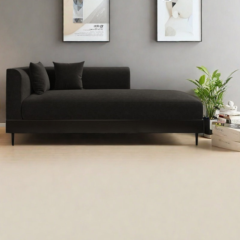 Fauteuil inclinable ergonomique en velours givré, Orienté à gauche (vu de face)