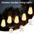 60ft Solar Powered Outdoor String Lights With Remote And 15+1 Shatterproof Led Bulbs, Waterproof, Warm White, Usb Rechargeable-125130466