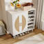 Armoire de rangement pour 20 paires de chaussures avec 2 portes et 8 tablettes réglables pour le vestibule