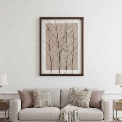 Whispering Forest Gold Framed Print Wall Art