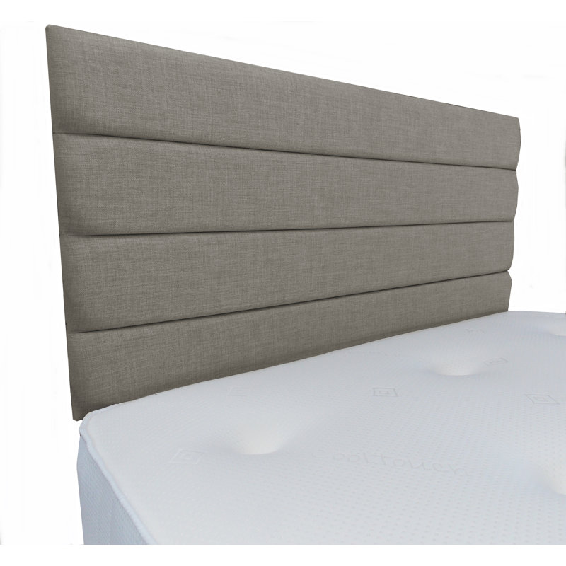 Facin Upholstered Velvet Panel Headboard, Super King (6'), Grey