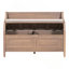 Banc de rangement multifonctionnel en bois massif rustique avec charnière de sécurité pour le salon du hall d'entrée-248196092