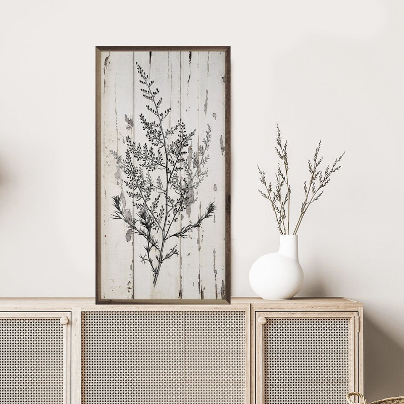 Branches Chippy Whitewash, 16" H x 8" W