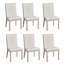 Ensemble de 4 chaises de salle à manger rembourrées en bois massif Lysiane (ensemble de 4)-135354734