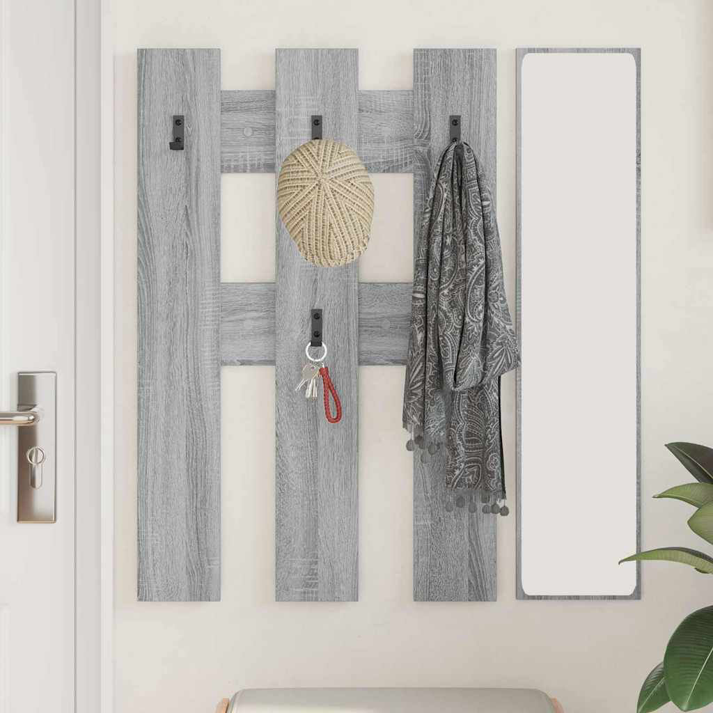 Wall-Mounted Coat Rack 65 X 3 X 100 Cm Engineered Wood