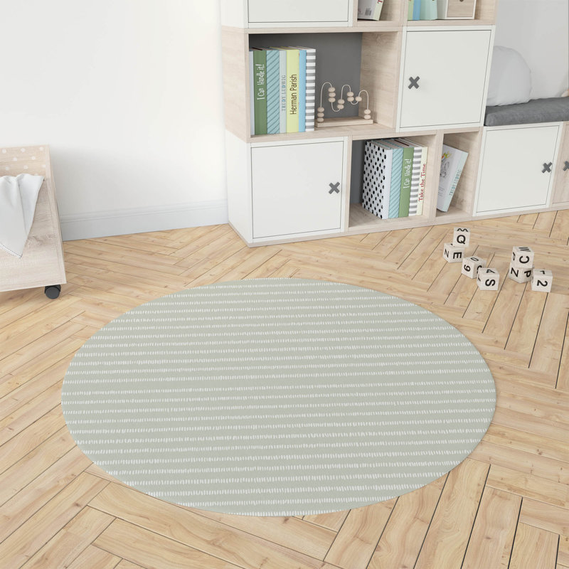 Scatter Row Activity Mat, Light Green, Round 5'