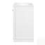 Meuble-lavabo avec lavabo en céramique intégré, rangement spacieux et portes à fermeture en douceur pour les petites et moyennes salles de bain-664456035