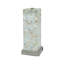 Lampe de table moderne 2 pièces, base en chrome blanc à motif mosaïque avec abat-jour blanc doux diffus