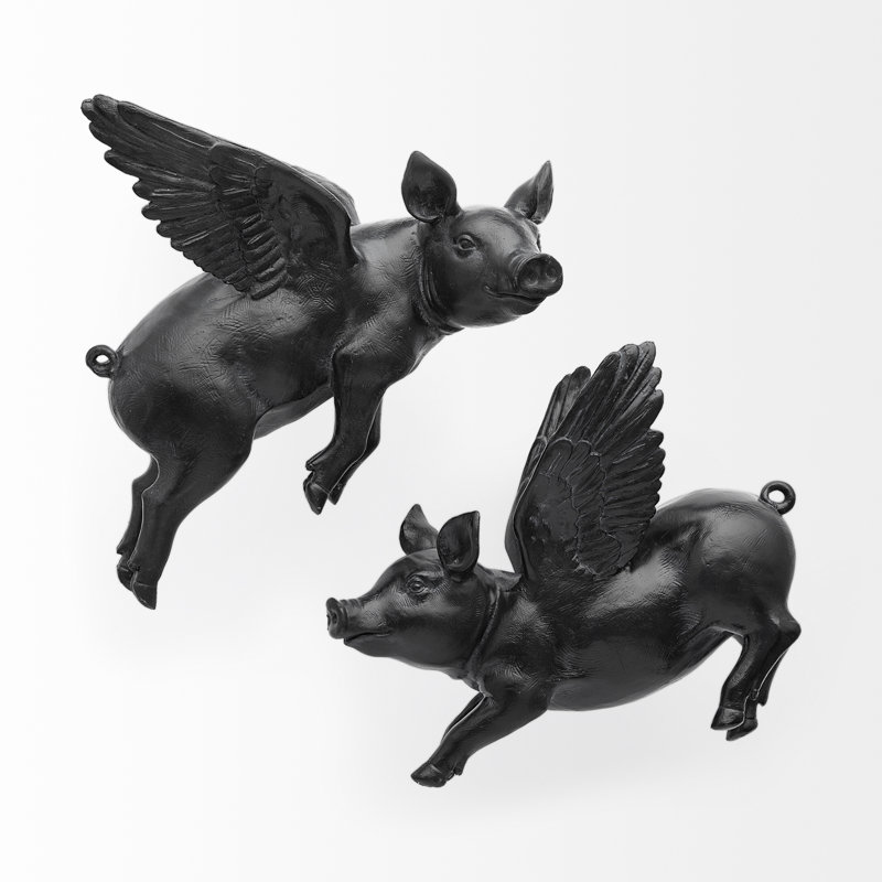 Ensemble de cochons volants, Noir